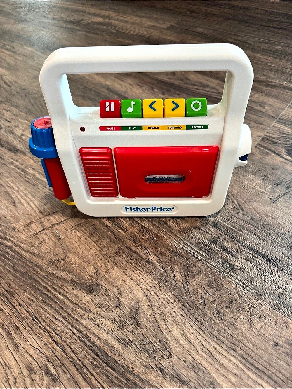 Fisher-Price Tape Recorder / Cassette Player Toy, Red & White